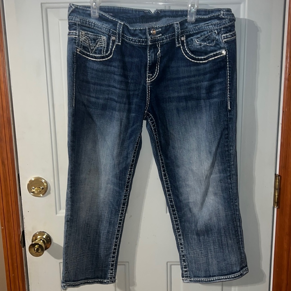 Vigoss The New York Capri jeans sz 15 , bling pockets